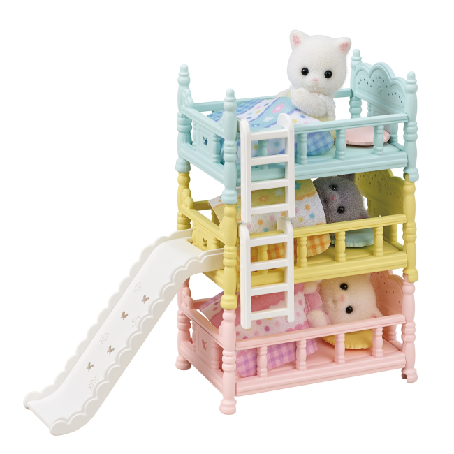 Аксесуари для фігурок - Ігровий набір Sylvanian Families Триповерхове ліжко з гіркою (5741)#3