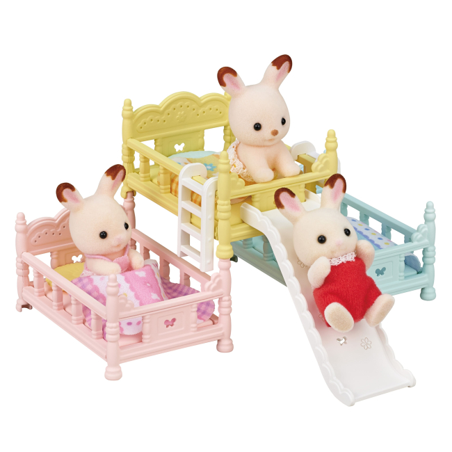 Аксесуари для фігурок - Ігровий набір Sylvanian Families Триповерхове ліжко з гіркою (5741)#4