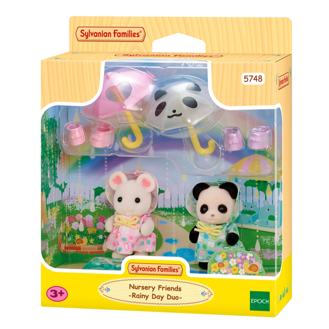 Фигурки животных - Игровой набор Sylvanian Families Малыши прогулка под дождем (5748)#3