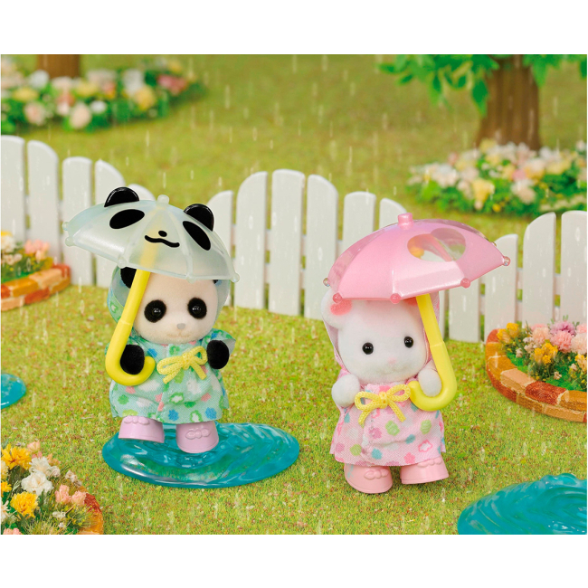 Фигурки животных - Игровой набор Sylvanian Families Малыши прогулка под дождем (5748)#5