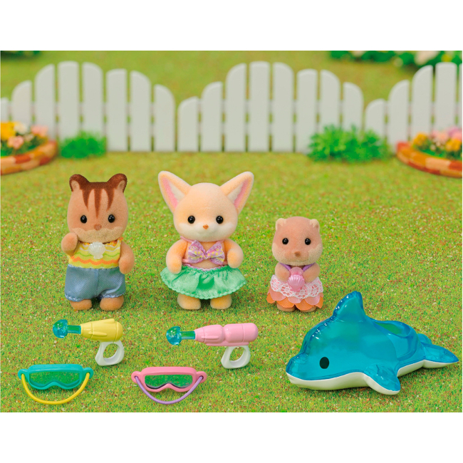 Фігурки тварин - Ігровий набір Sylvanian Families Малюки розваги у басейні (5749)#4