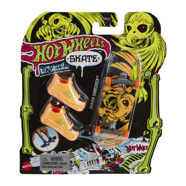 Антистрес іграшки - Скейт для пальчиків Hot Wheels Tony Hawk Неон Shriek Shredder (HPG21/1)#2