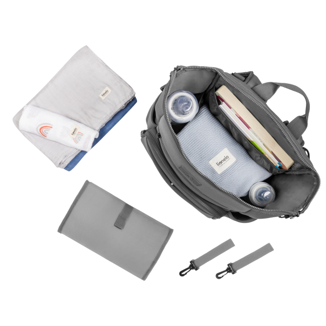 Товари для догляду - Сумка для батьків Lionelo Cube grey (LO-CUBE GREY)#7