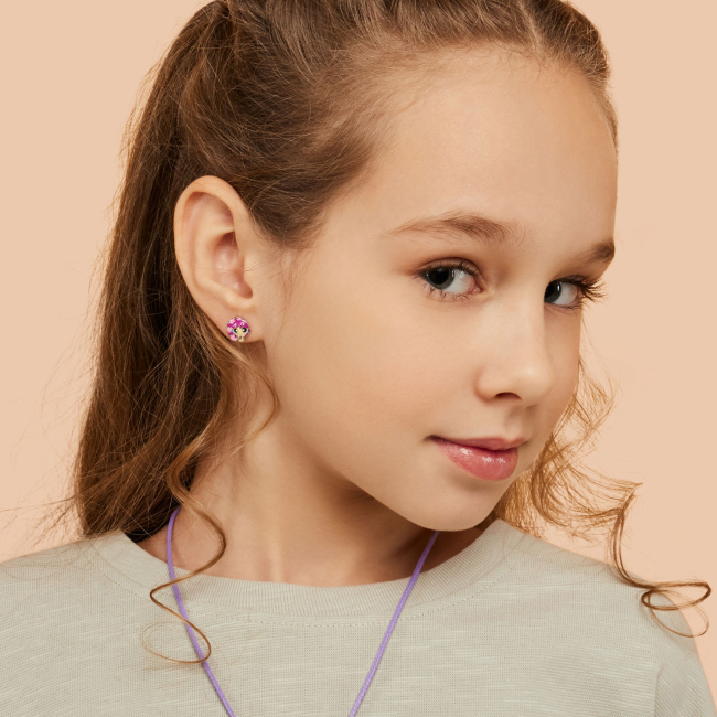 Ювелірні прикраси - Сережки UmaUmi Скорпіон з жовтим талісманом (2210000015425)#3