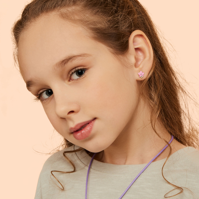 Ювелірні прикраси - Сережки UmaUmi Скорпіон з жовтим талісманом (2210000015425)#4