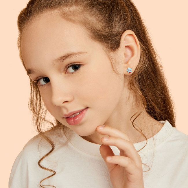 Ювелірні прикраси - Сережки UmaUmi Рак з червоним талісманом (2210000015388)#4