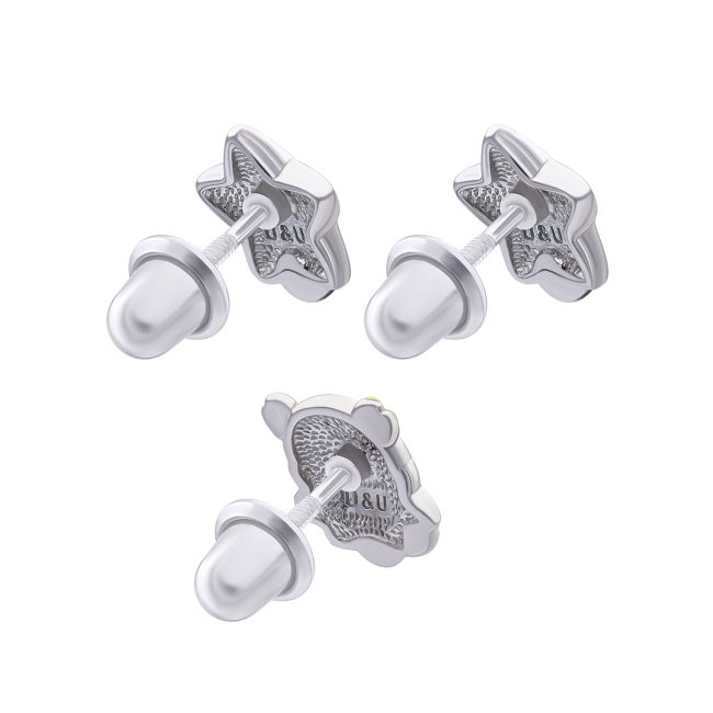 Ювелирные украшения - Серьги UmaUmi Овен с бесцветным талисманом (2210000015357)#2