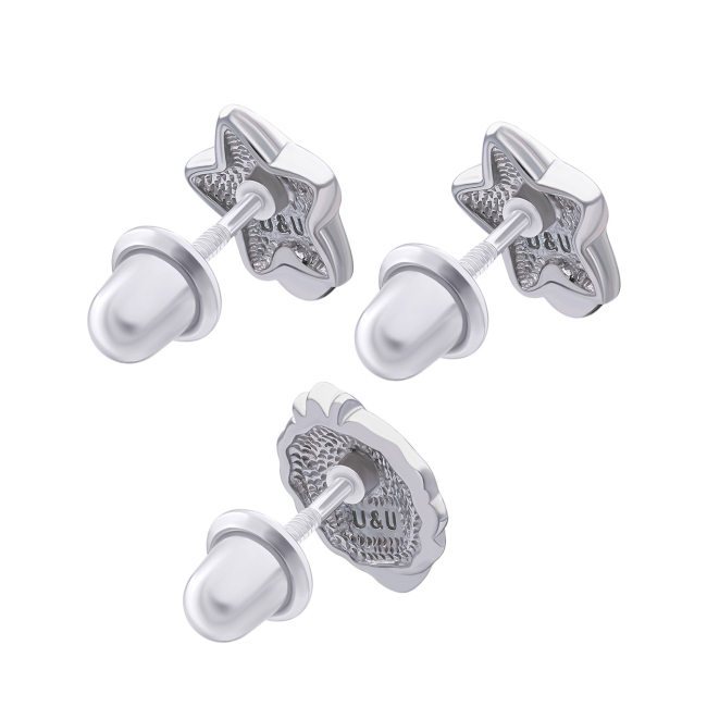 Ювелірні прикраси - Сережки UmaUmi Лев з зеленим талісманом (2210000015395)#2