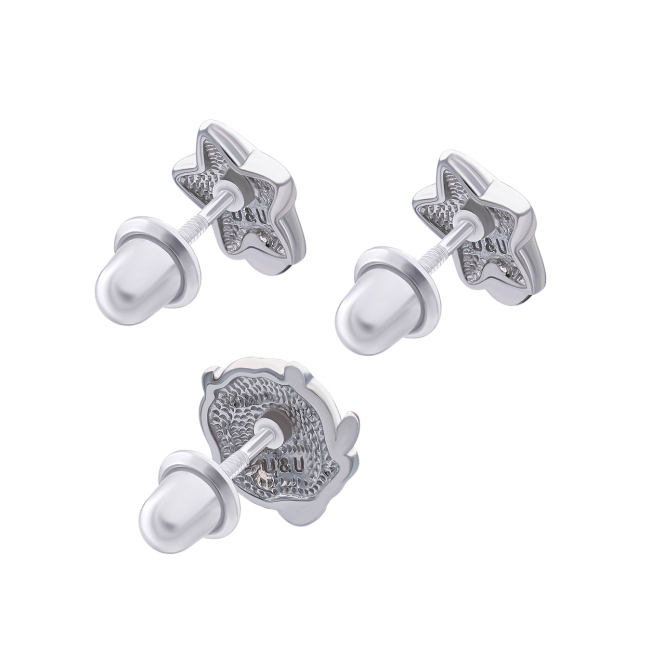 Ювелирные украшения - Серьги UmaUmi Козорог с бордовым талисманом (2210000015449)#2