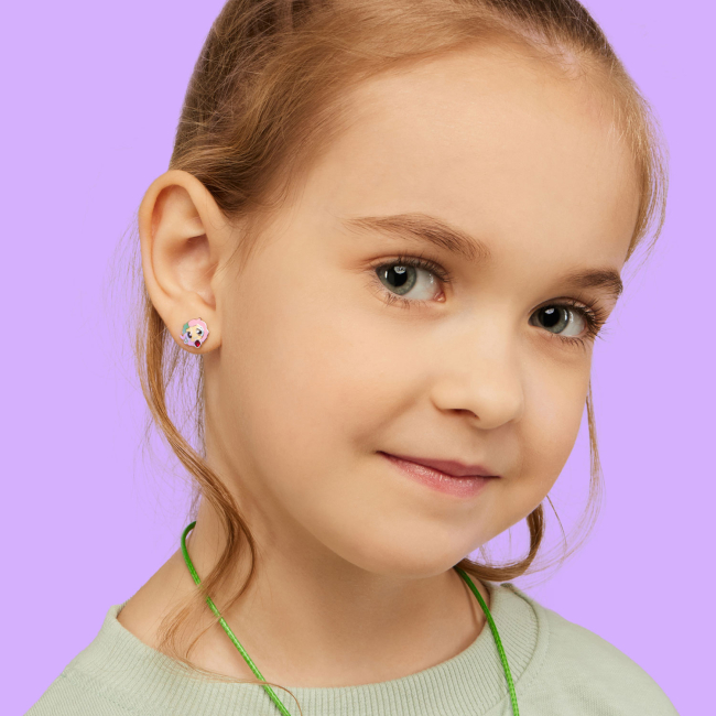 Ювелирные украшения - Серьги UmaUmi Козорог с бордовым талисманом (2210000015449)#3