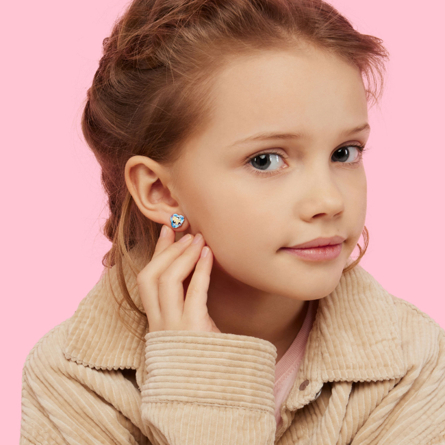 Ювелірні прикраси - Сережки UmaUmi Водолій з фіолетовим талісманом (2210000015456)#3