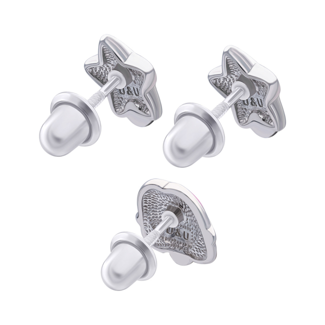 Ювелірні прикраси - Сережки UmaUmi Близнюки з блакитним талісманом (2210000015371)#2