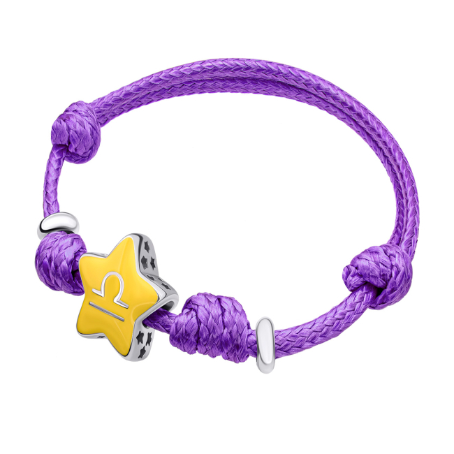 Ювелирные украшения - Браслет на шнурке UmaUmi Zodiac Весы с талисманом (2210000006645)#2