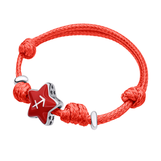 Ювелірні прикраси - Браслет на шнурку UmaUmi Zodiac Стрілець з талісманом (2210000006683)#2