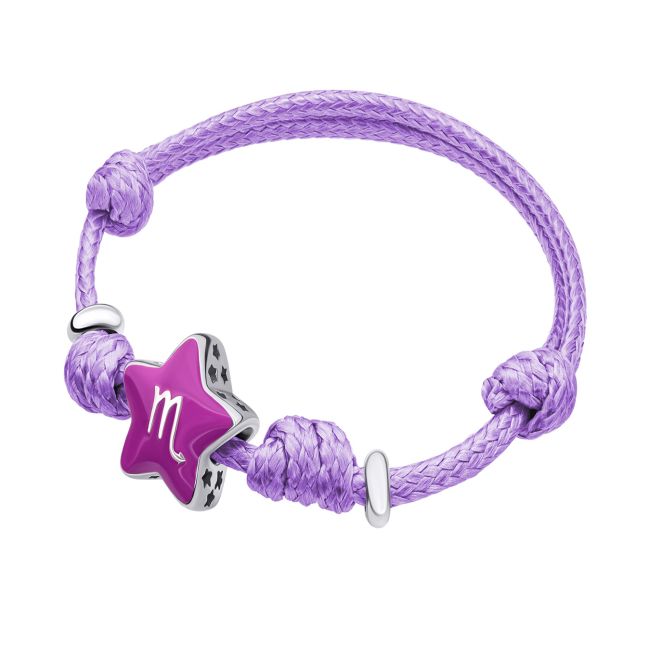 Ювелірні прикраси - Браслет на шнурку UmaUmi Zodiac Скорпіон з талісманом (2210000014527)#2