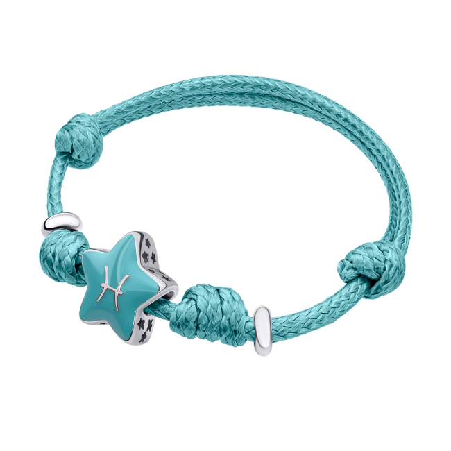 Ювелірні прикраси - Браслет на шнурку UmaUmi Zodiac Риби з талісманом (2210000006744)#2