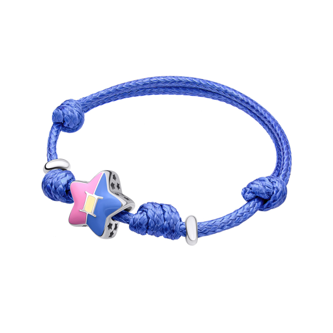 Ювелирные украшения - Браслет на шнурке UmaUmi Zodiac Близнецы с талисманом (2210000006560)#2