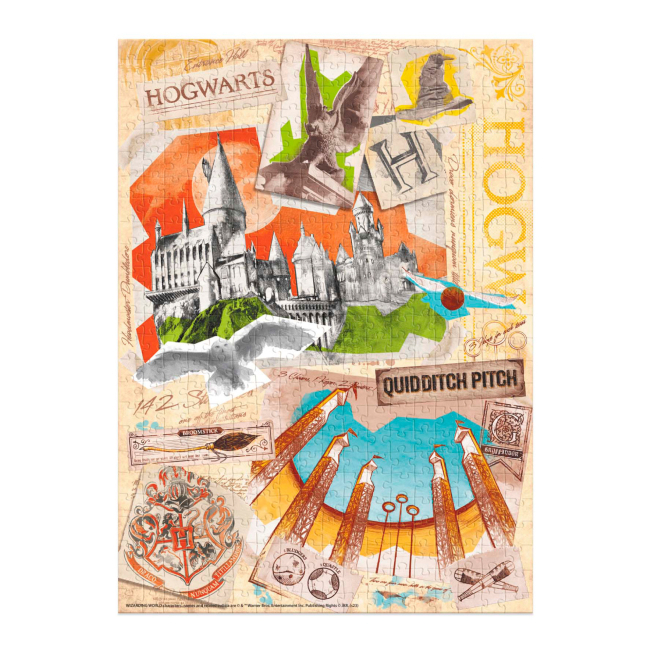 Пазли - Пазл Dodo Hard-M Harry Potter Школа Гоґвортс та поле для Квідичу 450 елементів (200503)#2