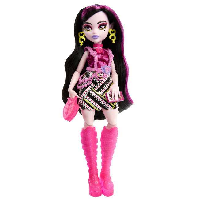 Куклы - Игровой набор Monster High Неоновые и бомбезные Ужасно-секреты Дракулоры (HNF78)#3
