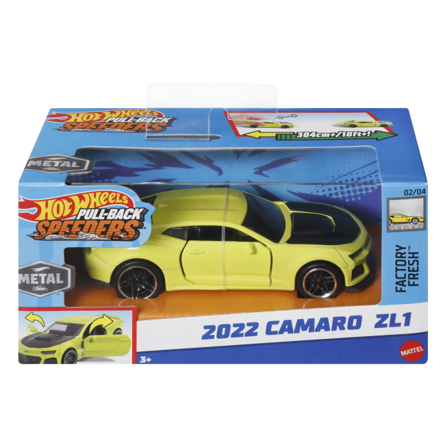 Автомоделі - ​Автомодель Hot Wheels Pull-back speeders 2022 Camaro zl1 (HPR70/11)#4