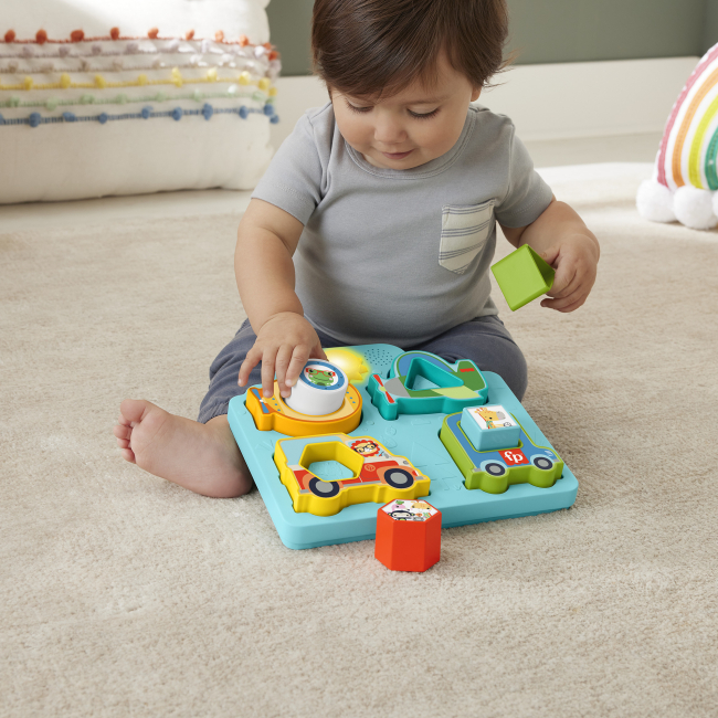 Розвивальні іграшки - Сортер Fisher-Price Музичний пазл Веселі пригоди 2 в 1 (HRP31)#4