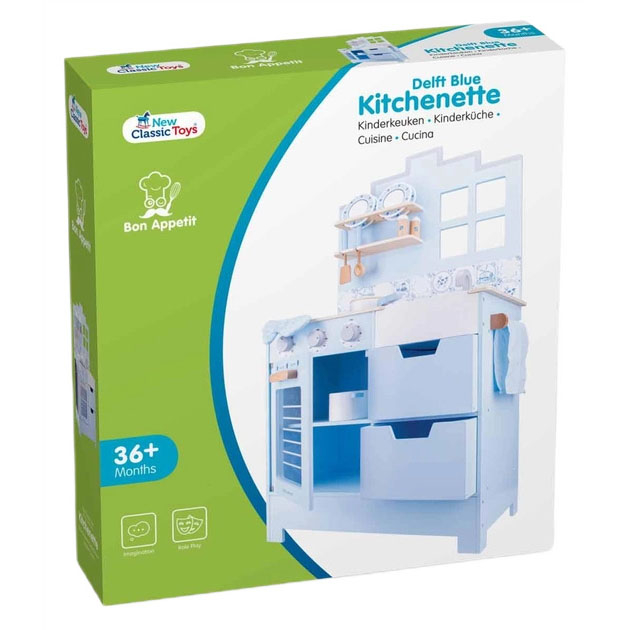 Детские кухни и бытовая техника - Игровой набор New Classic Toys Delft Кухня голубая (11069)#3