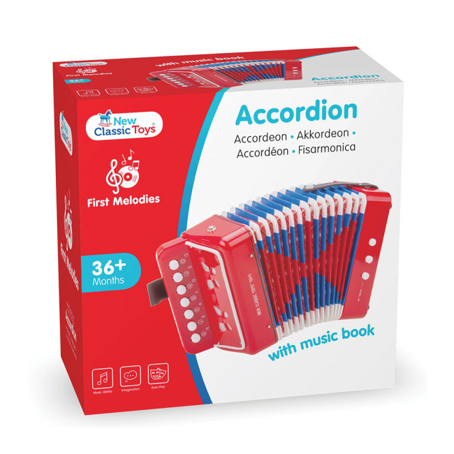 Музичні інструменти - Музичний інструмент New Classic Toys Акордеон червоний (10055)#3