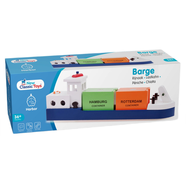 Транспорт и спецтехника - Баржа New Classic Toys с 2 контейнерами (10904)#3
