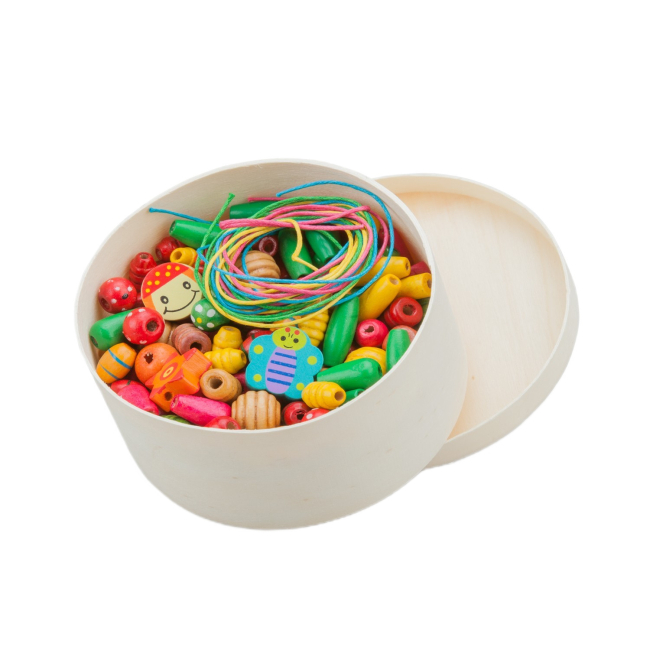 Наборы для творчества - Набор для изготовления украшений New Classic Toys Деревянные бусинки (10570)#3