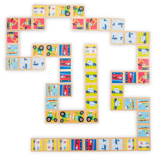 Настольные игры - Настольная игра New Classic Toys Домино транспорт (10836)#2