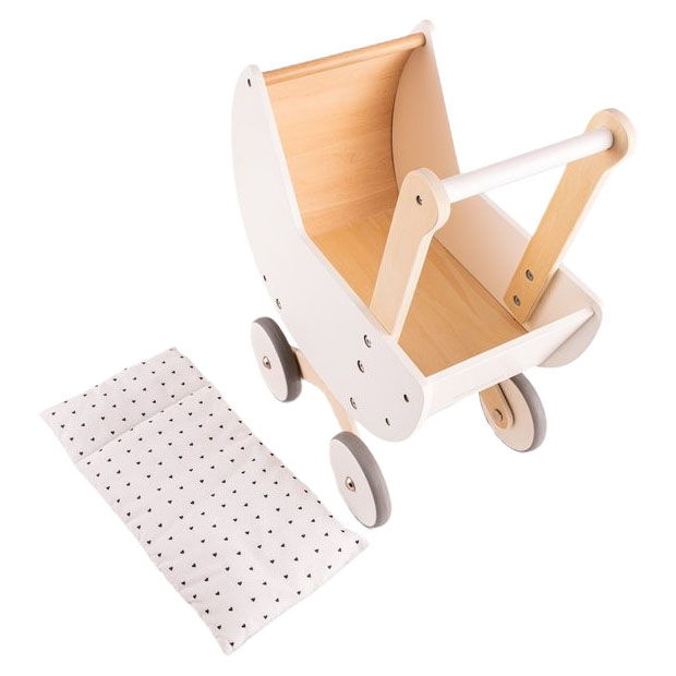 Транспорт і улюбленці - Візок для ляльки з постільною білизною New Classic Toys білий (10760)#3