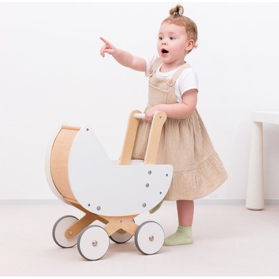 Транспорт і улюбленці - Візок для ляльки з постільною білизною New Classic Toys білий (10760)#4