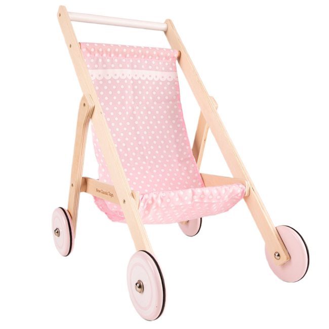 Транспорт и питомцы - Коляска для куклы New Classic Toys розовая (10780)#2