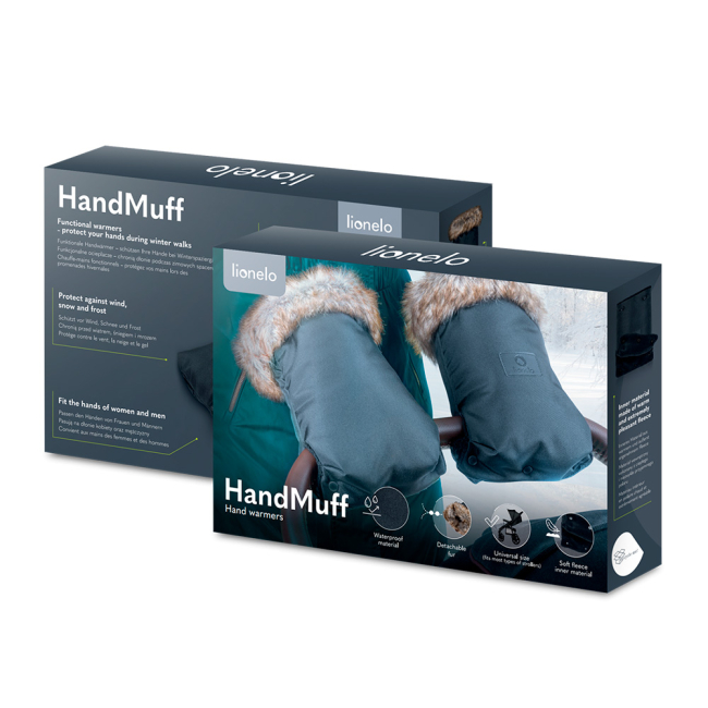 Товари для догляду - Рукавички для коляски Lionelo Handmuff Black (5903771707008)#4