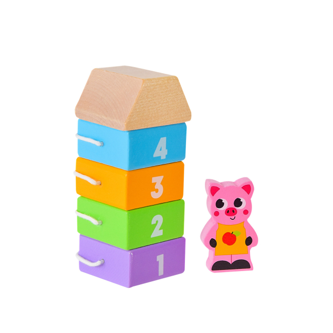 Развивающие игрушки - Деревянная игрушка Kids hits Wooden Building Set Crane (KH20/015)#4