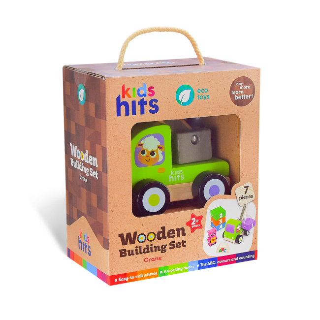 Развивающие игрушки - Деревянная игрушка Kids hits Wooden Building Set Crane (KH20/015)#5