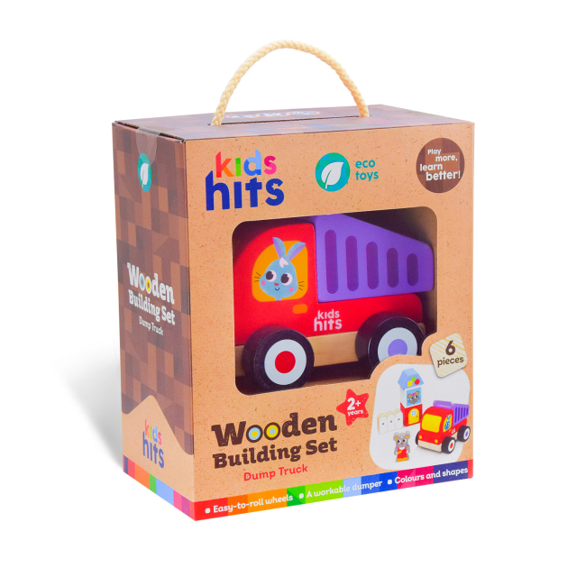 Развивающие игрушки - Деревянная игрушка Kids hits Wooden Building Set Dump Truck (KH20/016)#4
