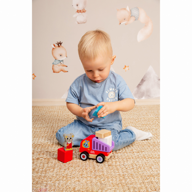 Развивающие игрушки - Деревянная игрушка Kids hits Wooden Building Set Dump Truck (KH20/016)#5