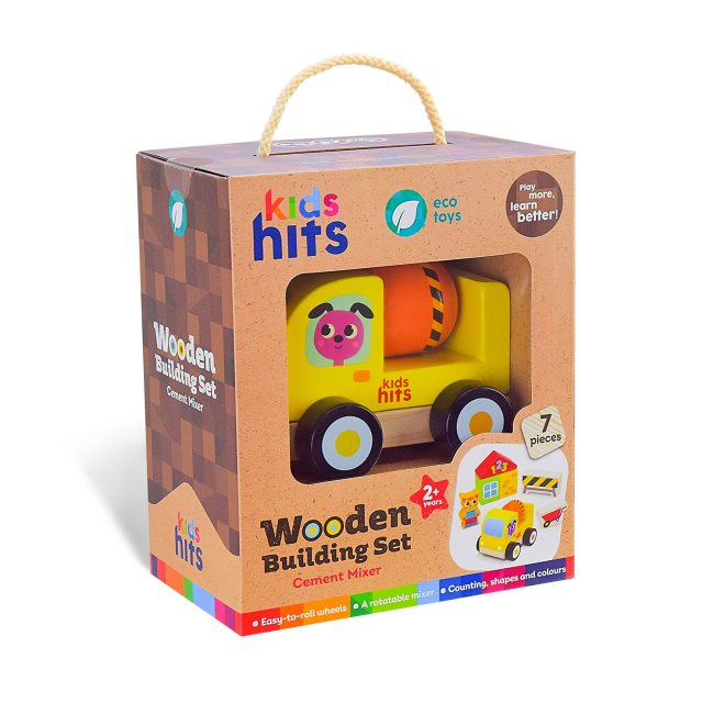 Развивающие игрушки - Деревянная игрушка Kids hits Wooden Building Set Cement Mixer (KH20/017)#4