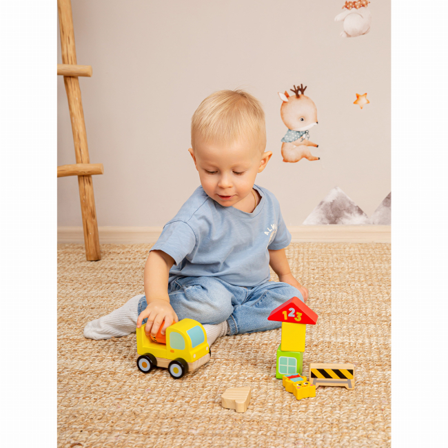 Развивающие игрушки - Деревянная игрушка Kids hits Wooden Building Set Cement Mixer (KH20/017)#6