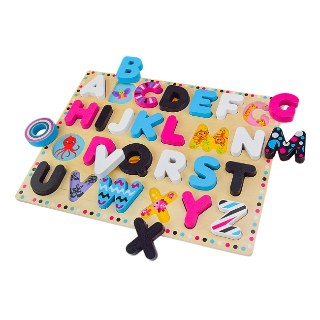 Розвивальні іграшки - Дерев'яна іграшка Kids hits Wooden ABC Sorting Board (KH20/025)#2