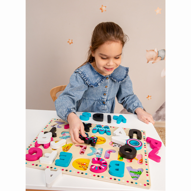 Розвивальні іграшки - Дерев'яна іграшка Kids hits Wooden ABC Sorting Board (KH20/025)#7