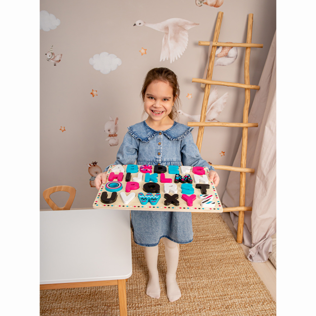 Розвивальні іграшки - Дерев'яна іграшка Kids hits ​Wooden ABC Sorting Board (KH20/025)#8