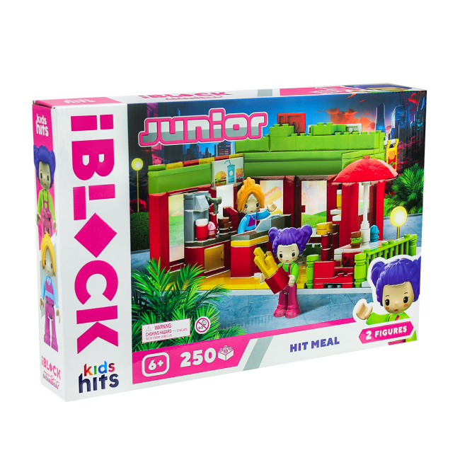 Конструктори з унікальними деталями - Конструктор IBLOCK Junior Kids hits Фудкорт 250 деталей (KH08/003/2)#2