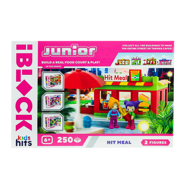 Конструктори з унікальними деталями - Конструктор IBLOCK Junior Kids hits Фудкорт 250 деталей (KH08/003/2)#3