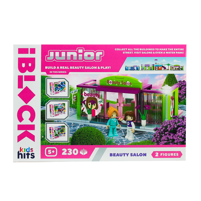 Конструктори з унікальними деталями - Конструктор IBLOCK Junior Kids hits Салон краси 230 деталей (KH08/004/1)#3