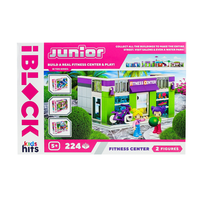Конструкторы с уникальными деталями - Конструктор IBLOCK Junior Kids hits Фитнес-центр 224 детали (KH08/004/2)#3