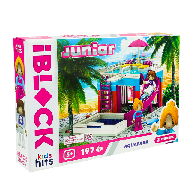 Конструктори з унікальними деталями - Конструктор IBLOCK Junior Kids hits Аквапарк 197 деталей (KH08/004/3)#2