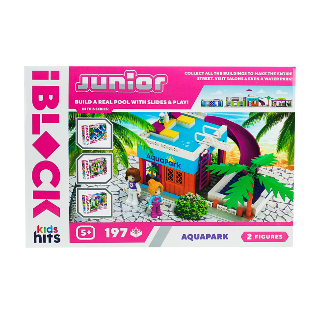 Конструктори з унікальними деталями - Конструктор IBLOCK Junior Kids hits Аквапарк 197 деталей (KH08/004/3)#3