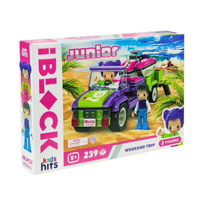 Конструктори з унікальними деталями - Конструктор IBLOCK Junior Kids hits Поїздка вихідного дня 239 деталей (KH08/006/2)#2
